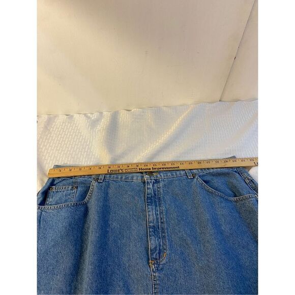Chic midi denim blue Jean skirt plus 2x Vintage - Picture 2 of 6